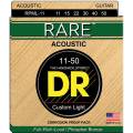 Струны для акустической гитары DR RPML-11 Rare Phosphor Bronze Custom Light 11/50