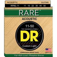 Струны для акустической гитары DR RPML-11 Rare Phosphor Bronze Custom Light 11/50