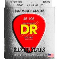 Струни для бас-гітари DR SIB-45 Silver Stars Coated Medium 45/105
