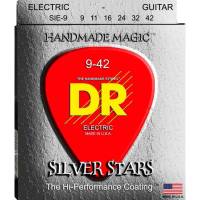 Струны для электрогитары DR SIE-9 Silver Stars Light Coated 9/42