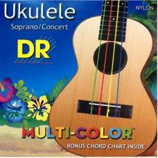 Струны для укулеле DR Multi-Color UMCSC Soprano/Concert