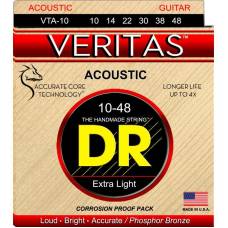 Струны для акустической гитары DR VTA-10 Veritas Phosphor Bronze Extra Light 10/48