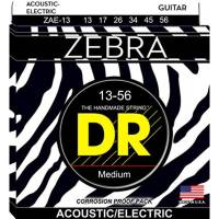 Струни для акустичної гітари/електрогітари DR ZAE-13 Zebra Medium 13/56