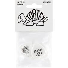 Медиаторы Dunlop 478P0.88 Tortex White Jazz III Player's Pack 0.88 mm (12 шт.)