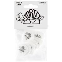 Медиаторы Dunlop 478P1.5 Tortex White Jazz III Player's Pack 1.5 mm (12 шт.)