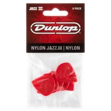 Медиаторы Dunlop 47P3N Nylon Jazz III Red Nylon Player's Pack (6 шт.)