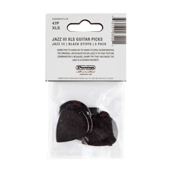 Медиаторы Dunlop 47PXLS Nylon Jazz III Player's Pack 1.38 mm (6 шт.)