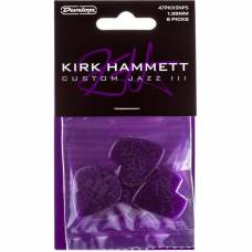 Медиаторы Dunlop 47PKH3NPS Kirk Hammet Gustom Jazz III  Player's Pack 1.38 mm (6 шт.)