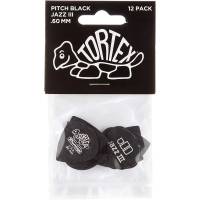 Медиаторы Dunlop 482P0.60 Tortex Pitch Black Jazz III Player's Pack 0.60 mm (12 шт.)