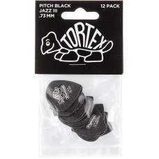 Медиаторы Dunlop 482P0.73 Tortex Pitch Black Jazz III Player's Pack 0.73 mm (12 шт.)