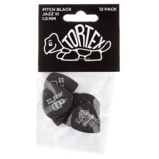 Медиаторы Dunlop 482P1.0 Tortex Pitch Black Jazz III Player's Pack 1.0 mm (12 шт.)