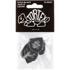 Медиаторы Dunlop 482P1.35 Tortex Pitch Black Jazz III Player's Pack 1.35 mm (12 шт.)