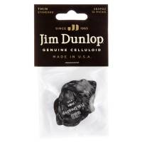 Медіатори Dunlop 483P02TH Genuine Celluloid Black Pearloid Thin Player's Pack (12 шт.)