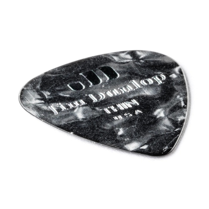 Медиаторы Dunlop 483P02TH Genuine Celluloid Black Pearloid Thin Player's Pack (12 шт.)