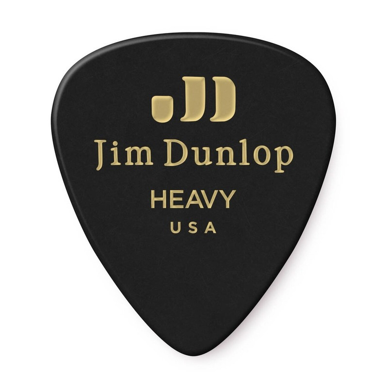 Медиаторы Dunlop 483P03HV Genuine Celluloid Black Heavy Player's Pack (12 шт.)