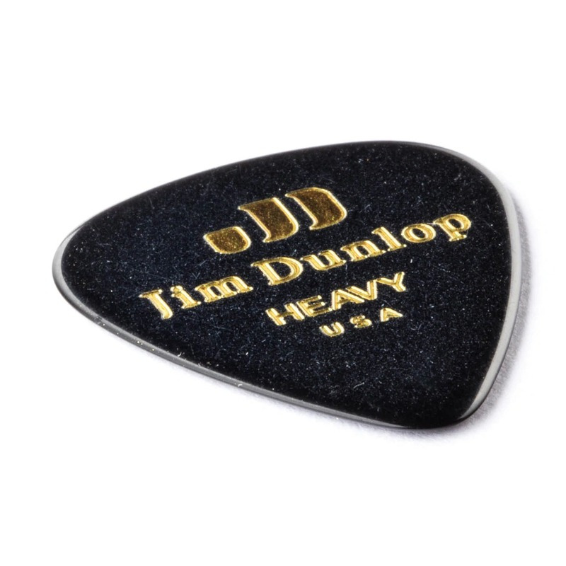 Медиаторы Dunlop 483P03HV Genuine Celluloid Black Heavy Player's Pack (12 шт.)