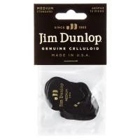 Медиаторы Dunlop 483P03MD Genuine Celluloid Black Medium Player's Pack (12 шт.)