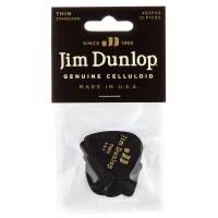 Медиаторы Dunlop 483P03TH Genuine Celluloid Black Thin Player's Pack (12 шт.)