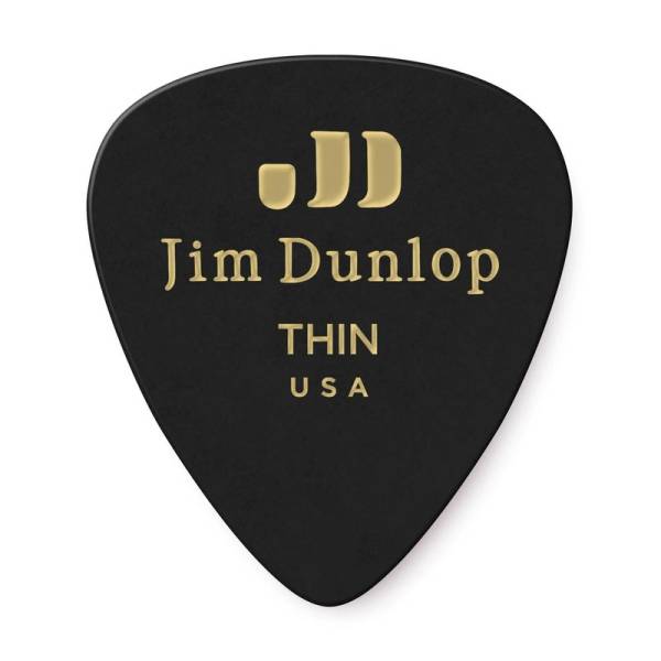 Медиаторы Dunlop 483P03TH Genuine Celluloid Black Thin Player's Pack (12 шт.)