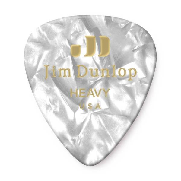 Медиаторы Dunlop 483P04HV Genuine Celluloid White Pearloid Heavy Player's Pack (12 шт.)