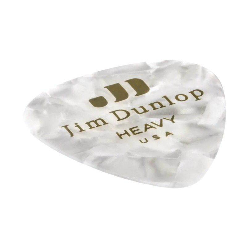Медіатори Dunlop 483P04HV Genuine Celluloid White Pearloid Heavy Player's Pack (12 шт.)