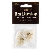 Медіатори Dunlop 483P04TH Genuine Celluloid White Pearloid Thin Player's Pack (12 шт.)