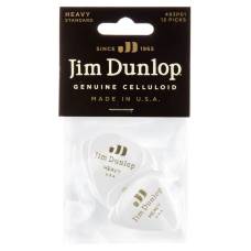 Медиаторы Dunlop 483P01HV Genuine Celluloid Classic White Heavy Player's Pack (12 шт.)