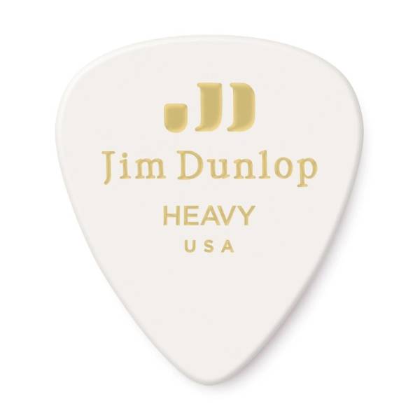 Медиаторы Dunlop 483P01HV Genuine Celluloid Classic White Heavy Player's Pack (12 шт.)