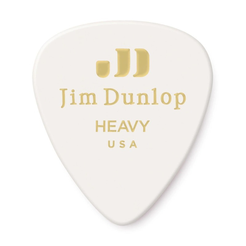 Медіатори Dunlop 483P01HV Genuine Celluloid Classic White Heavy Player's Pack (12 шт.)