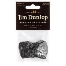 Медиаторы Dunlop 483P02HV Celluloid Black Pearloid Heavy Player's Pack (12 шт.)