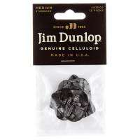 Медиаторы Dunlop 483P02MD Genuine Celluloid Black Pearloid Medium Player's Pack (12 шт.)