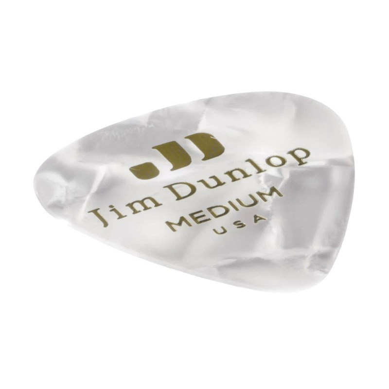 Медиаторы Dunlop 483P04MD Genuine Celluloid White Pearloid Medium Player's Pack (12 шт.)