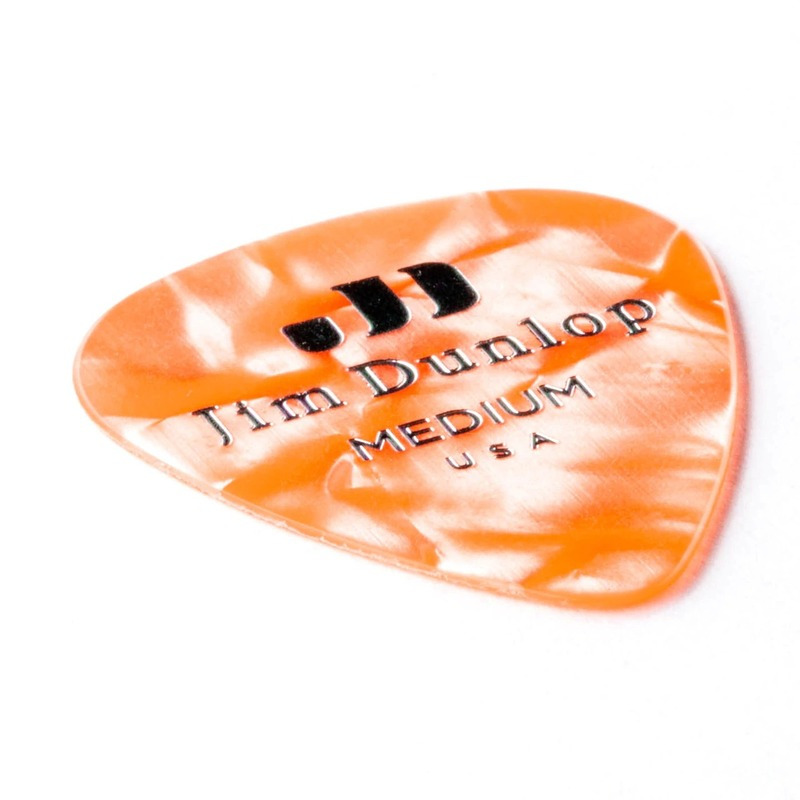 Медіатори Dunlop 483P08MD Genuine Celluloid Orange Pearloid Medium Player's Pack (12 шт.)