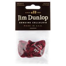 Медиаторы Dunlop 483P09HV Genuine Celluloid Classic Red Pearloid Heavy Player's Pack (12 шт.)