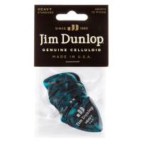 Медіатори Dunlop 483P11HV Genuine Celluloid Turquoise Pearloid Heavy Player's Pack (12 шт.)