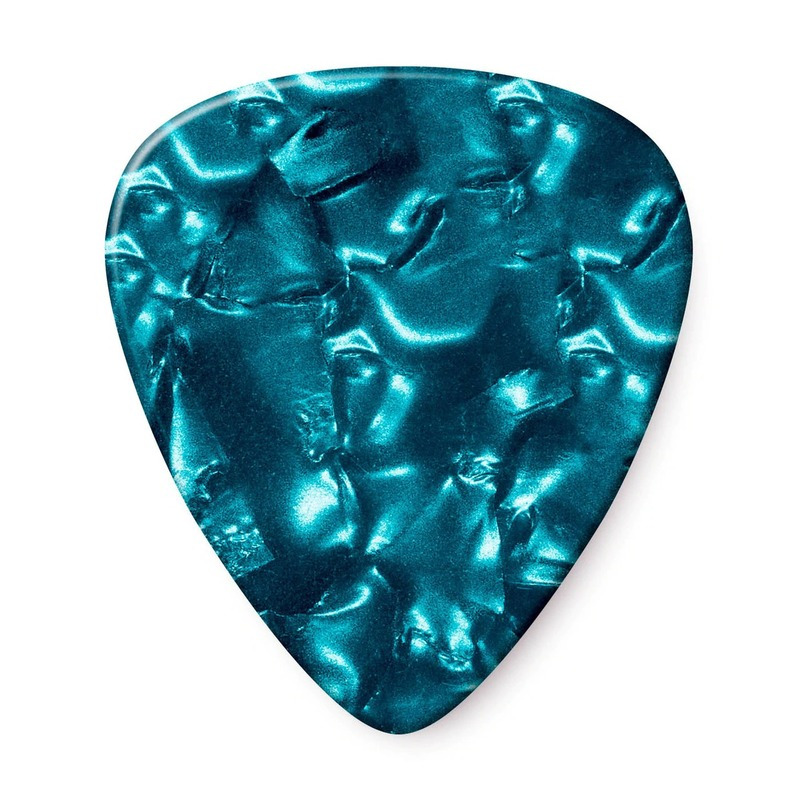 Медиаторы Dunlop 483P11HV Genuine Celluloid Turquoise Pearloid Heavy Player's Pack (12 шт.)