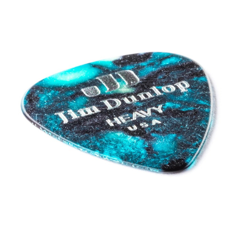 Медиаторы Dunlop 483P11HV Genuine Celluloid Turquoise Pearloid Heavy Player's Pack (12 шт.)