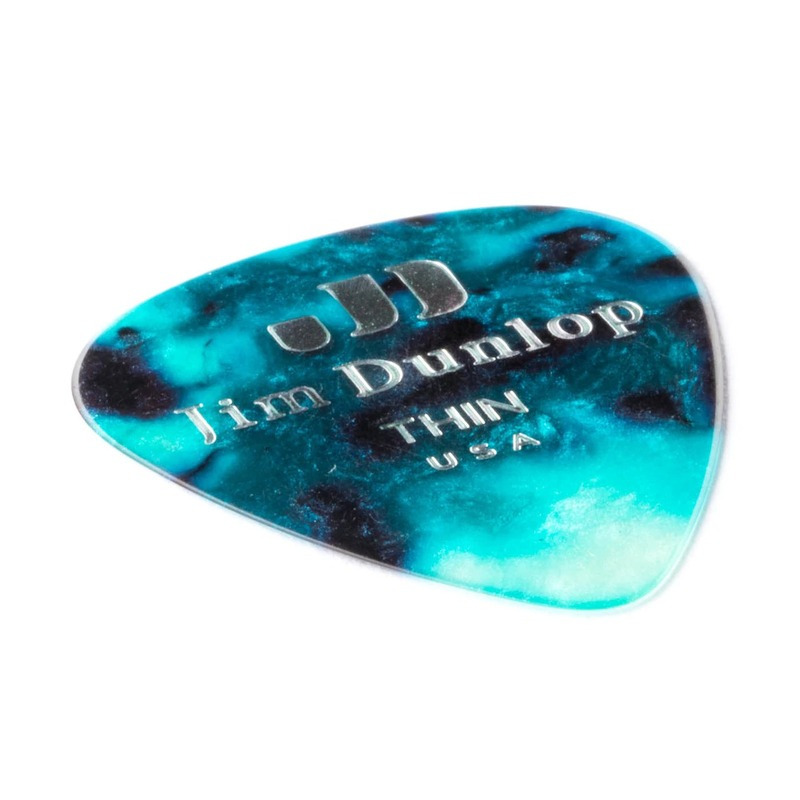Медиаторы Dunlop 483P11TH Genuine Celluloid Turquoise Pearloid Thin Player's Pack (12 шт.)