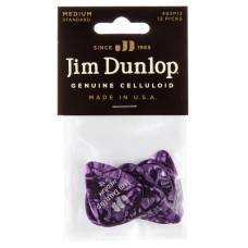 Медиаторы Dunlop 483P13MD Genuine Celluloid Purple Pearloid Medium Player's Pack (12 шт.)