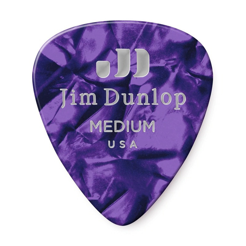 Медіатори Dunlop 483P13MD Genuine Celluloid Purple Pearloid Medium Player's Pack (12 шт.)