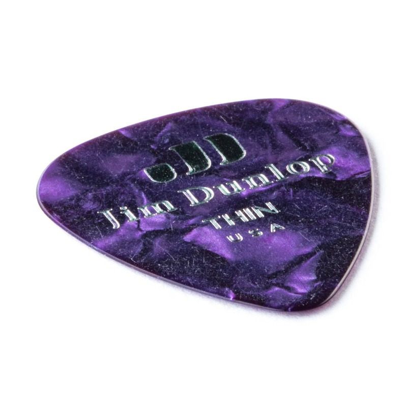 Медіатори Dunlop 483P13TH Genuine Celluloid Purple Pearloid Thin Player's Pack (12 шт.)