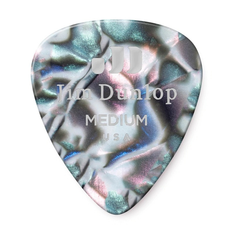 Медиаторы Dunlop 483P14MD Genuine Celluloid Classic Abalone Medium Player's Pack (12 шт.)