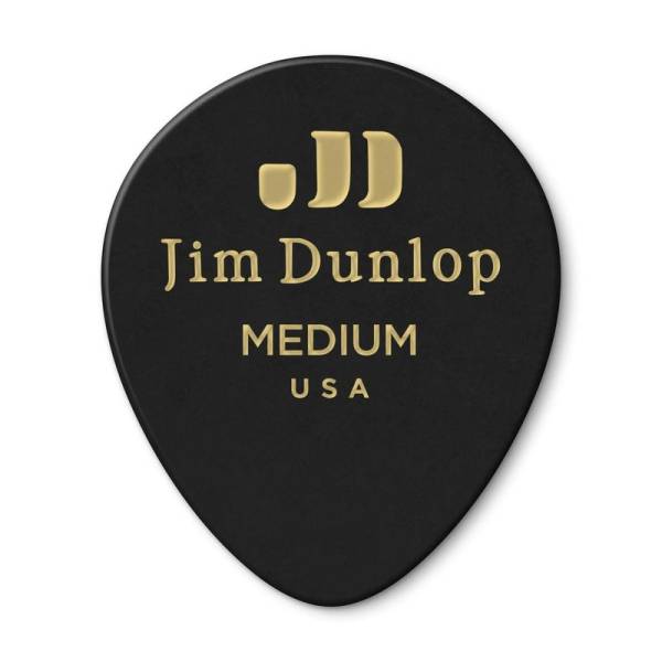 Медіатори Dunlop 485P03MD Genuine Celluloid Teardrop Black Medium Player's Pack (12 шт.)