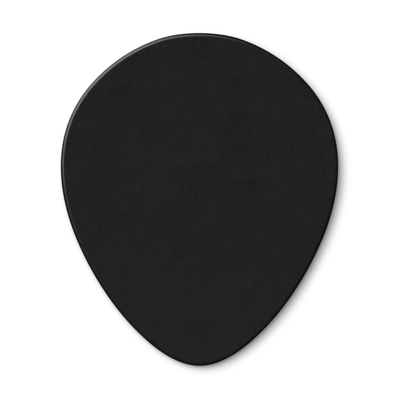 Медіатори Dunlop 485P03TH Genuine Celluloid Teardrop Black Thin Player's Pack (12 шт.)
