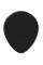 Медиатор Dunlop 485R03HV Genuine Celluloid Black Tear Drop Guitar Pick (1 шт.)