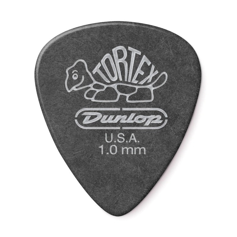 Медіатори Dunlop 488P1.0 Tortex Pitch Black Standart Guitar Pick 1.0 mm (12 шт.)