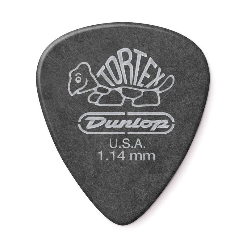 Медиаторы Dunlop 488P1.14 Tortex Pitch Black Standart Guitar Pick 1.14 mm (12 шт.)