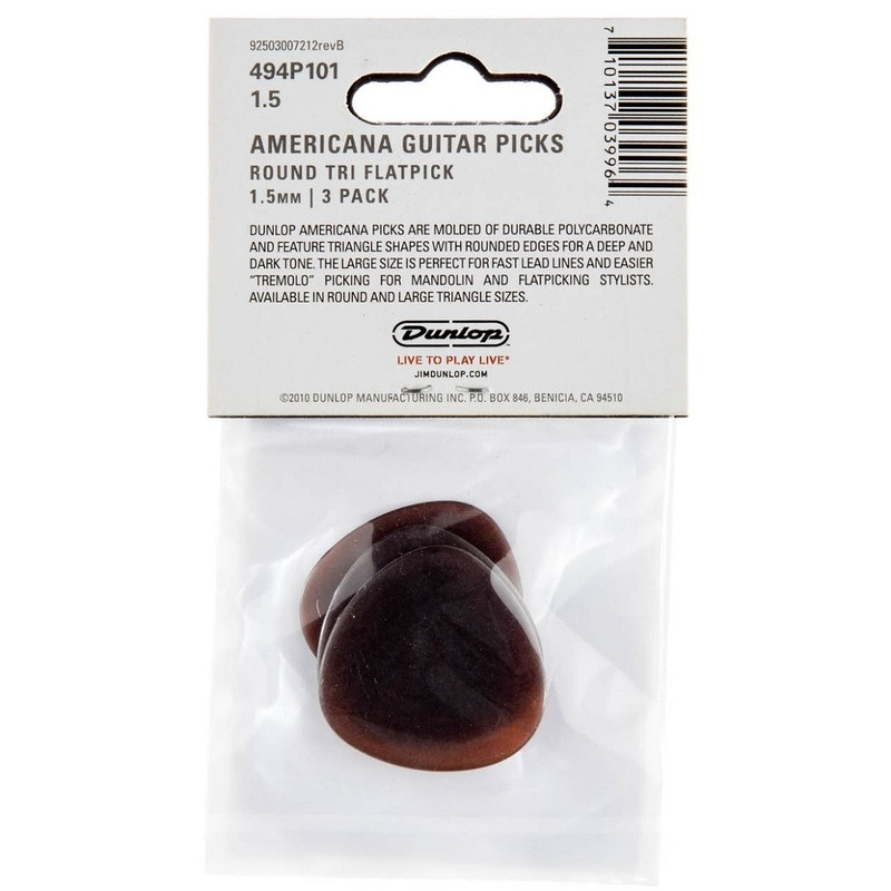 Медіатори Dunlop 494P101 Americana Round Player's Pack (3 шт.)