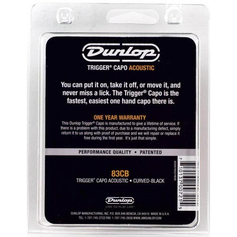 Каподастр Dunlop 83CB Acoustic Trigger Capo Black