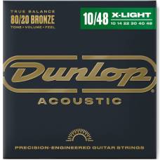 Струны для акустической гитары Dunlop DAB1048 Bronze 80/20 Extra Light 10/48